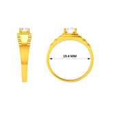 22k Yellow Cubic Zirconia Bands Mens Rings in size 9.5 and total gold weight of 5.2g
